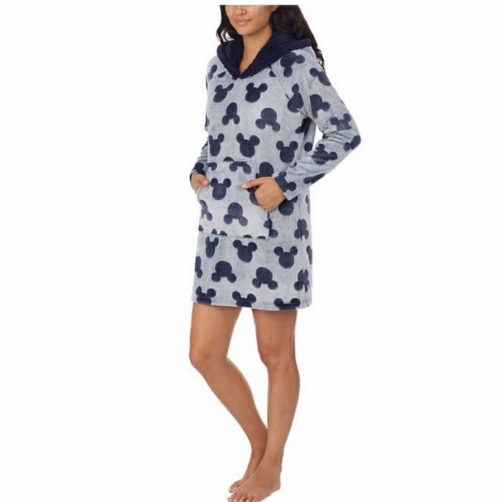 Nwt Disney Mickey Mouse Fleece Lounge Hoodie - Picture 3 of 14